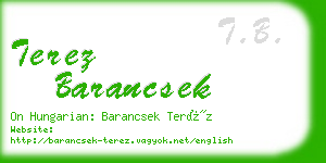 terez barancsek business card